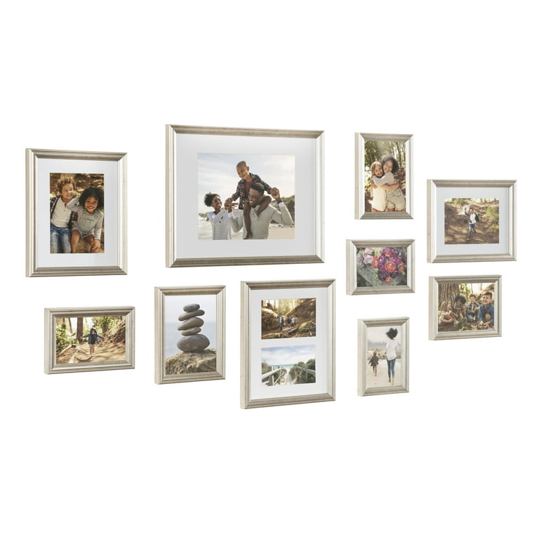 Free Shipping! Kate and Laurel Adlynn Glam Frame Set of 10, Silver