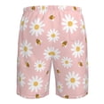 thumbnail image 6 of Kdxio Daisy And Bee Pattern Mens Casual Shorts - Drawstring Summer Beach Sports Shorts for Men, 6 of 9