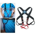thumbnail image 1 of Harnais d'Escalade Sangles de Montée Ceinture Fixe Réglable Spéléologie Canyoning Survie - 1, 50-120cm Noir, 1 of 10