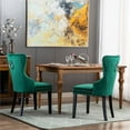 thumbnail image 4 of Costaelm Modern Tufted Velvet Dining Side Chair, Navy Blue (Set of 2), 4 of 8