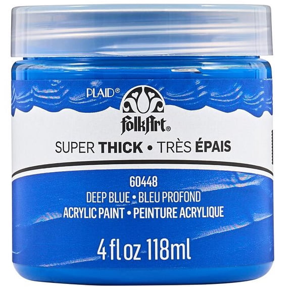 FolkArt Super Thick Acrylic Paint 4oz-Deep Blue