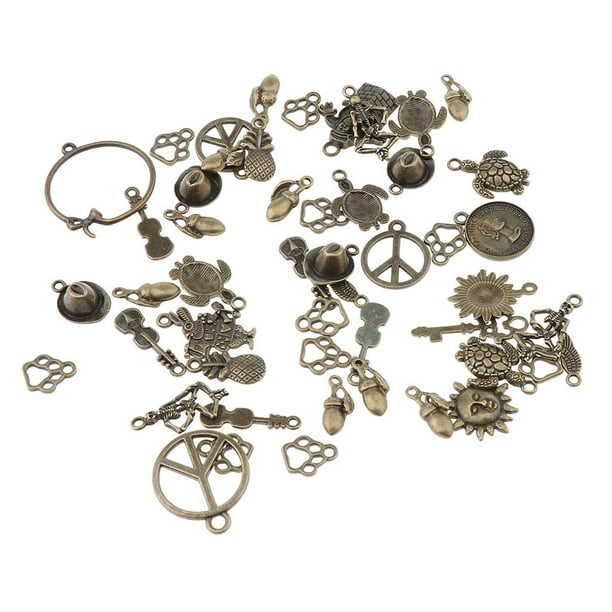 Colgantes Yinane aleación 50 Unidades Bronce antiguo DIY