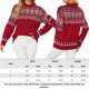 thumbnail image 2 of Suéter de punto superior para mujer, traje de vacaciones con cuello redondo y patrón a cuadros de diamantes informales FLhrweasw Nuevo, 2 of 9