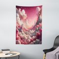 thumbnail image 2 of Ambesonne Pink Tapestry Wall Hanging, Fluffy Rosy Clouds Ombre Sky, 40"x60", Pearl and Off White, 2 of 3