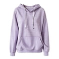 thumbnail image 4 of Neewe Womens Hoodies Casual Loose Long Sleeve Drawstring Pullover Sweatshirts Lightweight Hooded Tops with Pocket, 4 of 6