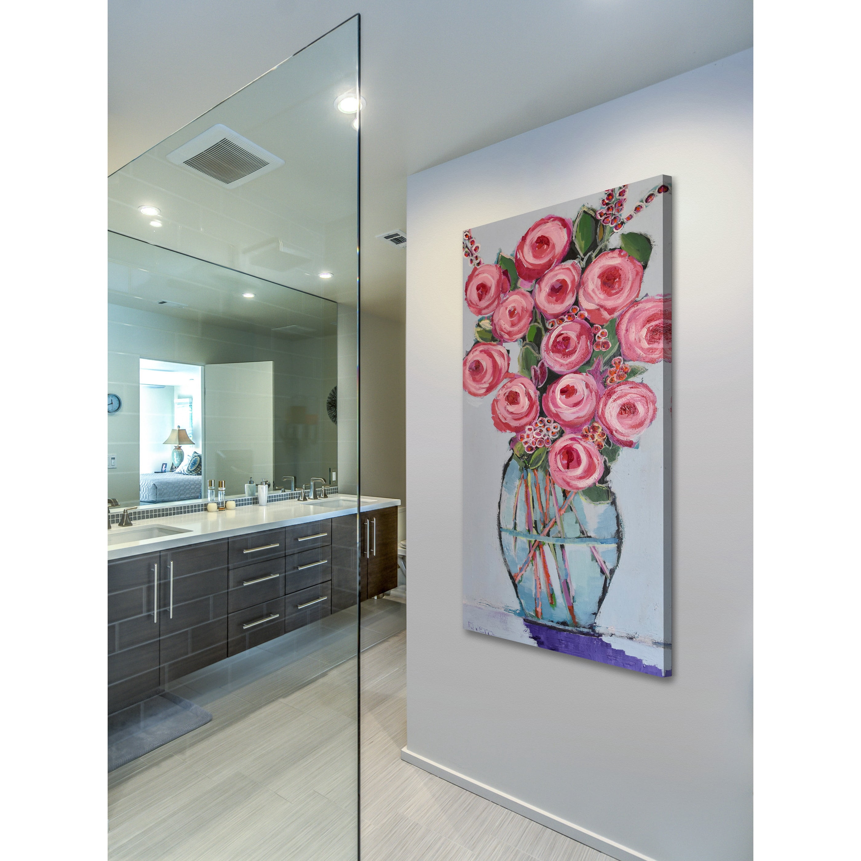 Marmont Hill Inc Marmont Hill - 'Tall Bouquet' by Michelle Rivera Painting Print on Wrapped Canvas - Multi-color