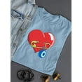 thumbnail image 3 of Heart W Nazar Eye T-Shirt Women -Engin Selcuk Designs, Female 4X-Large, 3 of 4
