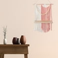 thumbnail image 4 of WHAMVOX Handmade Woven Tassel Tapestry Macrame Wall Shelf Boho Floating Plant Holder Decorative Rope Shelf for Bedroom Balcony Home Decor, 4 of 8