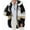 Black, variant on Womens Winter Fuzzy Fleece Jacket Hooded Color Block Patchwork Cardigan Coats Outerwear with Pockets Black L