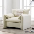 thumbnail image 4 of Modern Style Chenille Oversized Armchair, Accent Chair, 38.6’’ W Single Sofa, for Living Room, Bedroom, Beige, 4 of 7