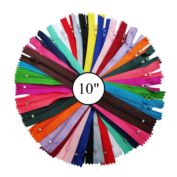 Cremalleras de nailon KGS | Cremalleras coloridas para manualidades de costura | 20 unidades/paquete (10 pulgadas)