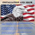 thumbnail image 3 of 1 Pcs 2D Flat License Plate Covers & Frames, American Eagle For Decorative Front, Waterproof For Decoration Aluminum License Plate Covers & Frames Cover For Men Women, 12" X 6", 3 of 7
