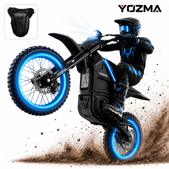 IN10 2600W Electric Dirt Bike for Adults, 40 MPH Off-Road Electric Motorcycle, 48V 23.4Ah Removable Battery, 53-Mile Max Range, Hydraulic Brakes, Full Suspension, Midnight Black