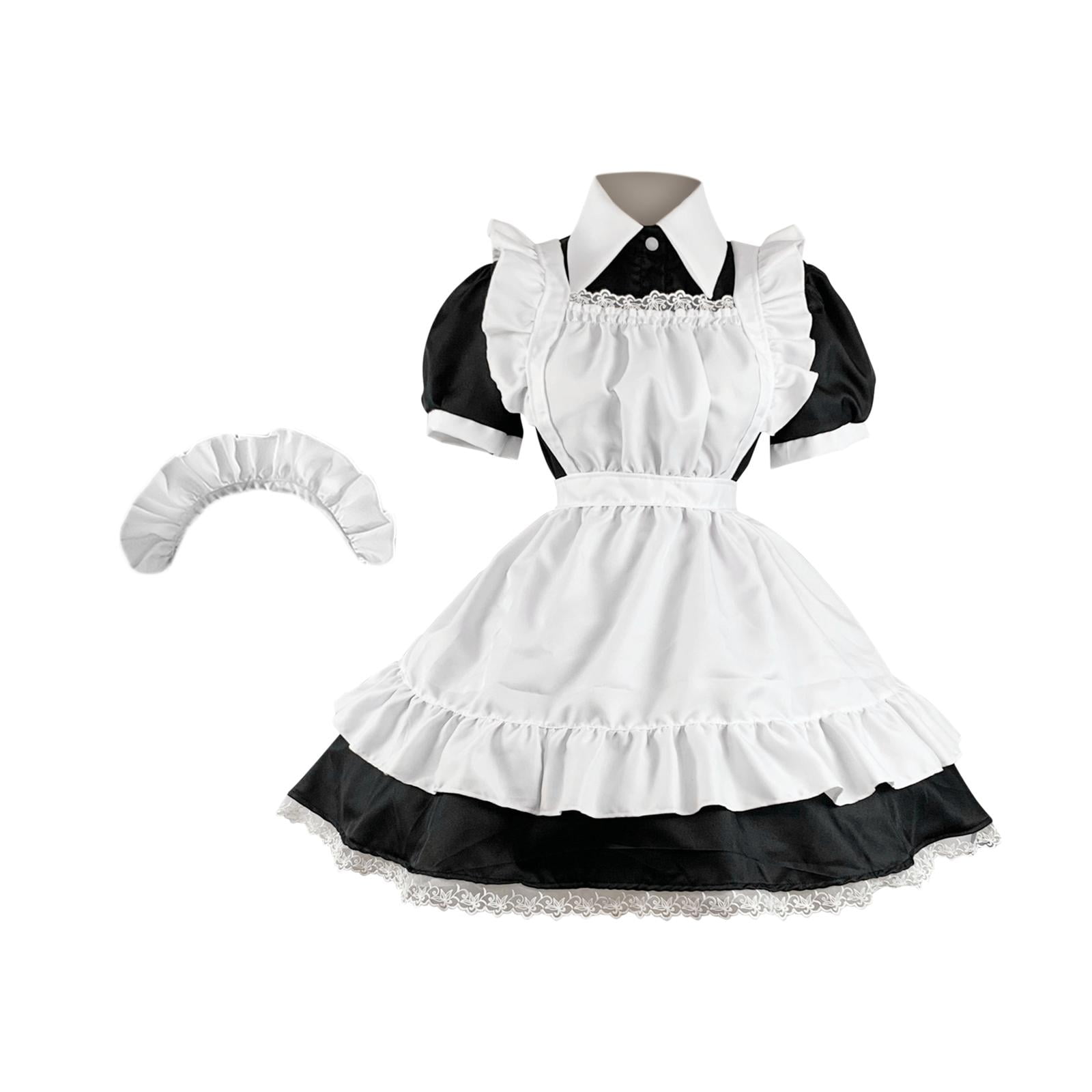 Costume de Femme de Chambre Classique Tenue d'Anime Japonaise Robe