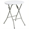 thumbnail image 1 of Scranton & Co Table Pliante Ronde en Plastique Blanche 24 Pouces Assemblée, 1 of 6