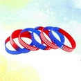 thumbnail image 3 of 20pcs Sports Silicone Bracelet Personality Simple Star Pattern Wrist Band Hand Rings Decoration Fashion Band Set (Red+Blue), 3 of 7