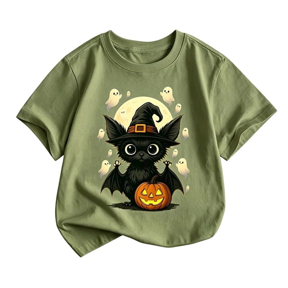 Bainana Boys Short Sleeve T Shirts Graphic Print Cute Tops Big Kids Halloween Tees