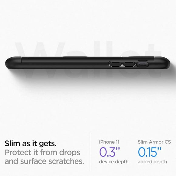 Spigen Slim Armor CS Works with Apple iPhone 11 Case (2019) - Black