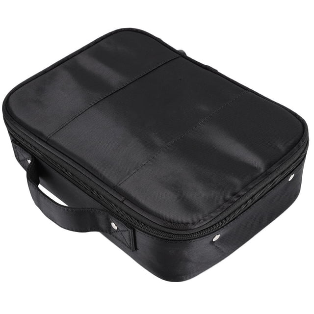 Bolsa De Almacenamiento Portátil Para Herramientas De Peluquería, Tijeras, Peine, Cortapelos, Organizador, Estuche De Almacenamiento, Negro, Gran Capacidad, Accesorio Profesional