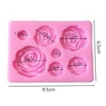 thumbnail image 4 of 7 Cavity Roses Collection Fondant Candy Silicone Mold for Sugarcraft Cake Decoration, Cupcake Topper, Polymer Clay, Soap Wax Making Crafting, 4 of 8