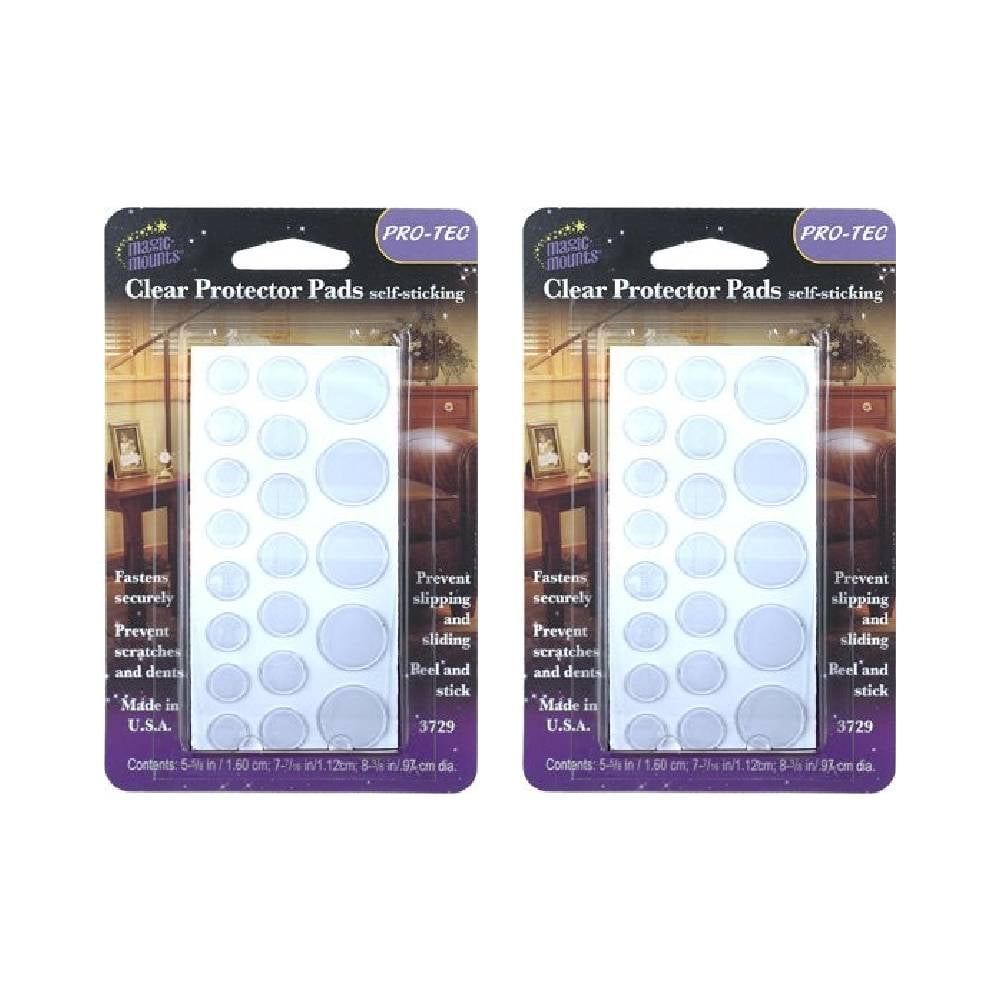 Clear Protector Pads Dots Self Stick 20 Count Prevents Scratches