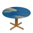 thumbnail image 3 of PIKWEEK Round Table Cloth Cover Landscape Elastic Edged Fitted Table Cover White Blue Table Cloth Round for Dining Room Tabletop Decorations for Dining Room Tabletop Decorations, 3 of 7