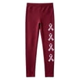 thumbnail image 4 of DeHolifer Women’s Yoga Leggings Breast Cancer Printed Straight Leg Full Length Pants, 4 of 6