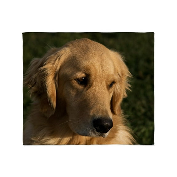 CafePress - (12) Golden Retriever Head Shot Throw Blanket - Soft Fleece Throw Blanket, 50"x60" for All Ages