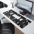 thumbnail image 2 of Long Mouse Pads for Desk,Halloween Skeleton Coffin Pattern Desk Mats on Top Of Desks, Desk Mouse Pad Extra Large with 3mm Non-Slip Base and Stitched Edge for Gaming,Office,Work,Home 31.5x11.8in, 2 of 5