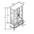 thumbnail image 2 of Lighted Curio Cabinet with Adjustable Glass Shelves & Mirror Back - Light Oak Display Cabinet with Wine Storage, 2 Doors & Hidden Drawer, MDF & Glass Construction, 2 of 9