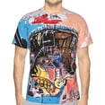 thumbnail image 3 of Jean Michel Basquiat Men's T Shirt Polyester Tee Basic Short Sleeve Crewneck Shirt Tops, 3 of 5