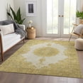 thumbnail image 6 of HomeRoots 678894 5 x 8 ft. Gold Ivory & Gray Oriental Traditional Washable Machine Made Rectangle Area Rug with UV Protection, 6 of 9