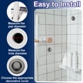 thumbnail image 4 of Uxcell Pipe Wall Covers, ABS Self-Adhesive Reserved Wall Hole Plugs Round Shower Pipe Caps for Bathroom Kitchen Gray, 4 of 7