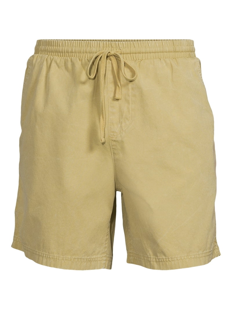 【MODERNIF】Earth Twill Banding Shorts No Boundaries Men's Twill Shorts, 6.5” Inseam, XS-3XL