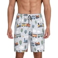 thumbnail image 2 of Picia Trains And Cactuse Pajama Shorts for Men, Men's Pajama Bottoms, Sleepwear,Short Pajama Pants-XX-Large, 2 of 9