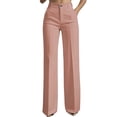 thumbnail image 2 of Women Wide Leg Pants Summer High Waisted Business Casual Work Dress Pants Trousers Slacks Pink XXL, 2 of 9