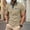(Casual 66)Khaki, variant on Men's Short Sleeve T-Shirts Summer Casual T-Shirt Loose Button Color Blocked Turndown Collar Sports Tops Shirt