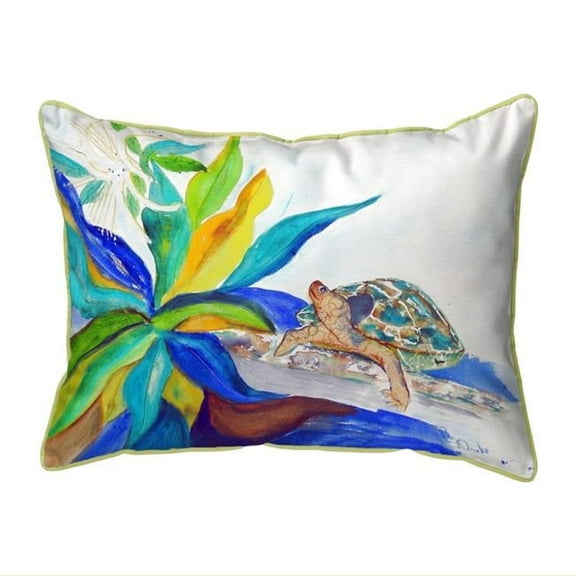 Betsy Drake HJ1071 16 x 20 in. Turtle & Lily Large Corded Indoor & Outdoor Pillow