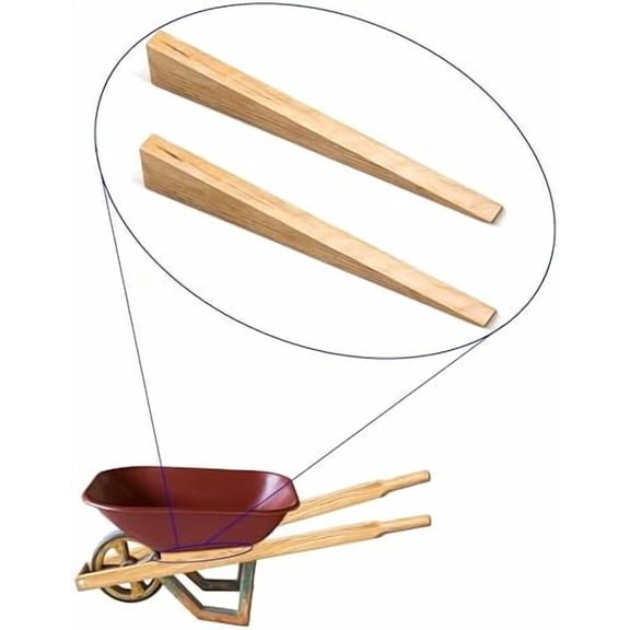 Wooden Wheelbarrow Wedge Replacement (Set of 2) – Universal Support Blocks for True Temper, Husky, Corona, and Jackson Wheelbarrows – Heavy-Duty Handle & Tray Support – DIY Repair Kit$$Garden & Patio