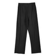 thumbnail image 3 of Pajamas Pants for Women Summer Cotton Solid Color Lounge Pj Bottoms Casual Loose Fit Pull on Crop Trousers with Pockets, 3 of 4