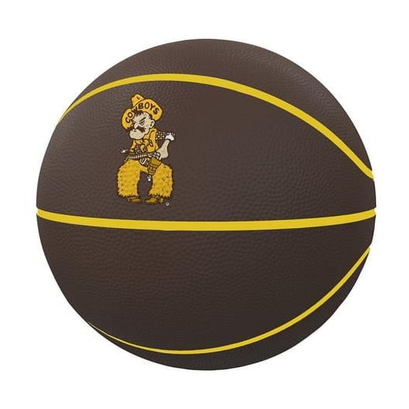 Logo Brands 245-91MR-C1 Wyoming Mascot Mini Size Rubber Basketball