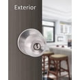 thumbnail image 4 of Perillas de puerta de ENTRADA redondas JAMW con Cerradura y llaves Manijas de puerta exterior/interior para dormitorio o baño Hardware de Cerradura de puerta de níquel satinado Plata Sencillez, 4 of 5