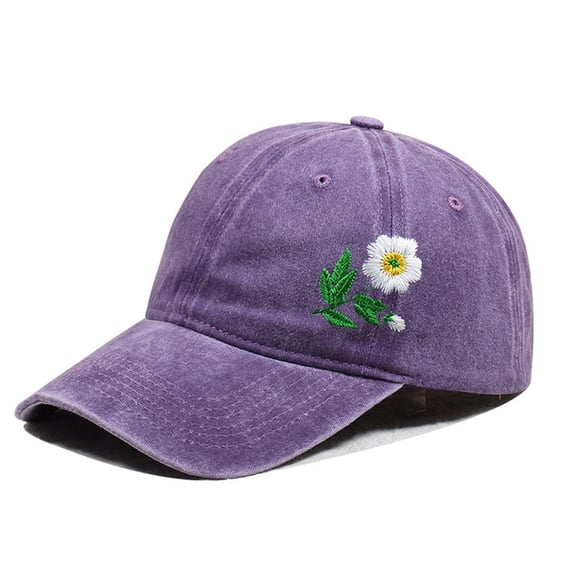 Hats for Women Hand Floral Embroidered Casual Outdoor Baseball Cap Daily Wear