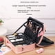 thumbnail image 5 of Bolsa de cosméticos portátil grande para mujer, bolsa de almacenamiento de alta capacidad, de alta calidad, caja de herramientas para maquillaje, tatuajes y decoración de uñas, color rosa, 5 of 5