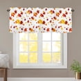 thumbnail image 3 of Fall Autumn Maple Leaves Kitchen Curtains Valance for Windows Thanksgiving Orange Red Leaf Harvest Curtain Small Farmhouse Rod Pocket Window Treatment for Bathroom living Room Decorations 54x18inch, 3 of 6