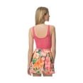thumbnail image 2 of Aeropostale Womens Watercolor Floral Pleated Skirt, Orange, Juniors, Large, 2 of 3