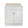 thumbnail image 5 of Design House Wyndham 30 inch Unassembled 2-Door Bathroom Vanity in White with Quartz Giallo Vanity Top, 5 of 18