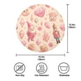 thumbnail image 3 of 15.4" Round Placemat Set of 1 Polyester Fabric Place Mats Non-Slip Dining Kitchen Table Mats for Kitchen Party Decor Pink Christmas Elements, 3 of 5