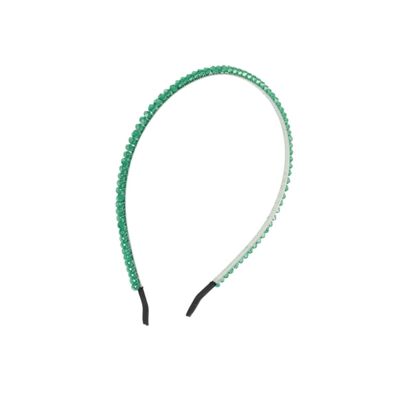 Vocoste Rhinestone Headband Faux Crystal Hair Hoop Hairband for Women Green