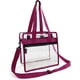 thumbnail image 1 of Bolso bandolera transparente con correa ajustable y bolsillo con cremallera, 1 of 6